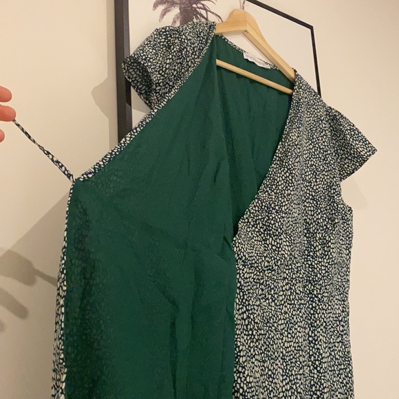 Green patterned Atmos & Here size 20 wrap dress NWOT - Picture 8 of 9